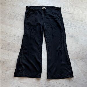 Chaser Black Satin Flare Pants